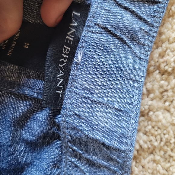 💥LANE BRYANT💥 SIZE 14 100%COTTON SKIRT WITH ZIPPER ON BACK!💥💝💝💝 - Picture 3 of 4